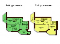 Двухуровневая квартира 116.3 м/кв - ЖК София