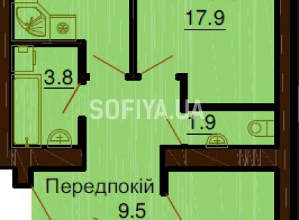 3-х комнатная квартира 72.2 м/кв - ЖК София