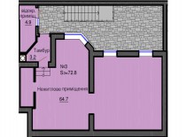 Нежилое помещение 72.8 м/кв - ЖК София