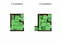 Двухуровневая квартира 93.8 м/кв - ЖК София