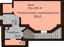  Нежилое помещение 35.8 м/кв - ЖК София