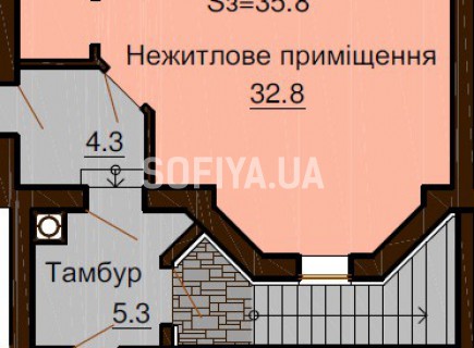  Нежилое помещение 35.8 м/кв - ЖК София