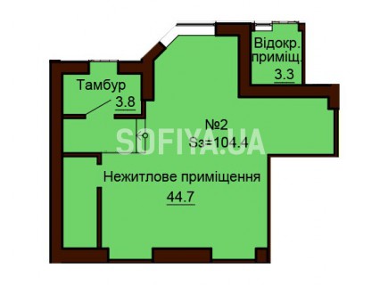 Нежилое помещение 104.4 м/кв - ЖК София