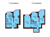 Двухуровневая квартира 94.2 м/кв - ЖК София