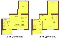 Двухуровневая квартира 119.12 м/кв - ЖК София