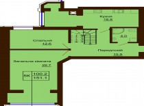 Двухуровневая квартира 151.1 м/кв - ЖК София