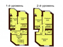Двухуровневая квартира 132,2 м/кв - ЖК София