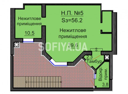 Нежилое помещение 56,2 м/кв - ЖК София