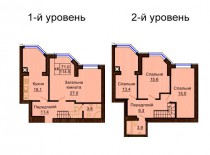 Двухуровневая квартира 114.5 м/кв - ЖК София