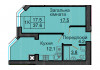Однокомнатная квартира 37,6 м/кв - ЖК София