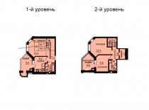 Двухуровневая квартира 86.1 м/кв - ЖК София