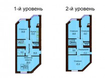 Двухуровневая квартира 140.2 м/кв - ЖК София