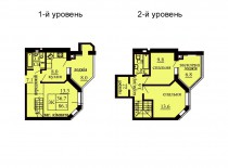 Двухуровневая квартира 86.1 м/кв - ЖК София