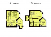 Двухуровневая квартира 86.1 м/кв - ЖК София