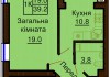 Однокомнатная квартира 39.2 м/кв - ЖК София