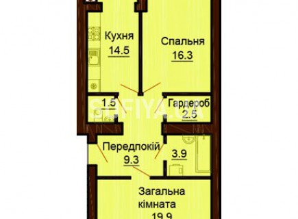 2-х комнатная квартира 67.9 м/кв - ЖК София
