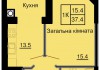 Однокомнатная квартира 37,4 м/кв - ЖК София