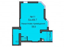 Нежилое помещение 69,7 м/кв - ЖК София
