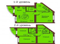 Двухуровневая квартира 127 м/кв - ЖК София