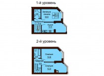 Двухуровневая квартира 71.5 м/кв - ЖК София