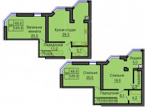 Двухуровневая квартира 125 м/кв - ЖК София