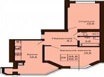 2-х комнатная квартира 68.6 м/кв - ЖК София