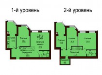Двухуровневая квартира 146.6 м/кв - ЖК София