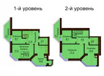 Двухуровневая квартира 116.3 м/кв - ЖК София
