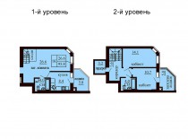 Двухуровневая квартира 95.8 м/кв - ЖК София