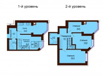 Двухуровневая квартира 94.2 м/кв - ЖК София