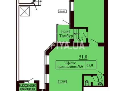 Нежилое помещение 65 м/кв - ЖК София