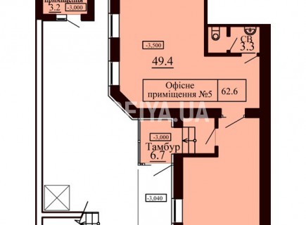 Нежилое помещение 62.6 м/кв - ЖК София