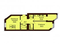 2-х комнатная квартира 66.9 м/кв - ЖК София