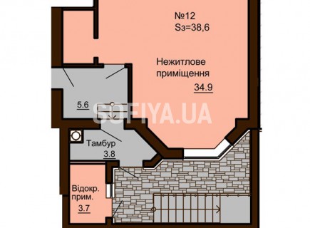 Нежилое помещение 38.6 м/кв - ЖК София