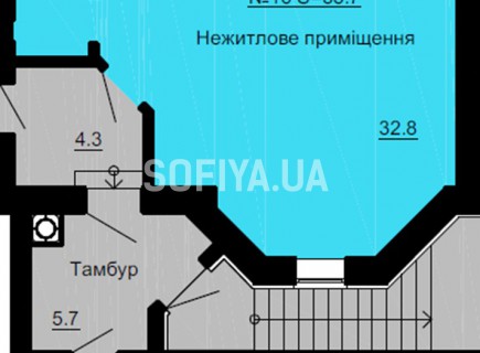 Нежилое помещение 35.7 м/кв - ЖК София