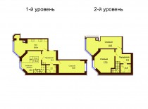 Двухуровневая квартира 115.2 м/кв - ЖК София