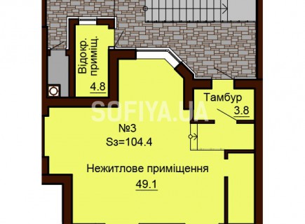 Нежилое помещение 104.4 м/кв - ЖК София