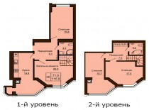 Двухуровневая квартира 115.9 м/кв - ЖК София