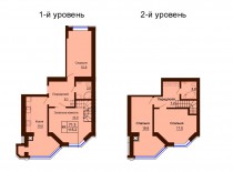 Двухуровневая квартира 115.2 м/кв - ЖК София