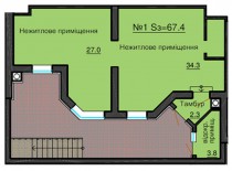 Нежилое помещение 67,4 м/кв - ЖК София