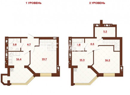 Двухуровневая квартира 89.7 м/кв - ЖК София