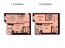 Двухуровневая квартира 76.5 м/кв - ЖК София