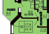 Однокомнатная квартира 41.9 м/кв - ЖК София