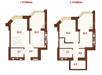 Двухуровневая квартира 78.1 м/кв - ЖК София