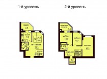 Двухуровневая квартира 103.3 м/кв - ЖК София