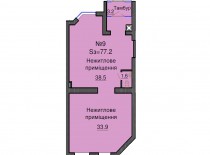 Нежилое помещение 77,2 м/кв - ЖК София