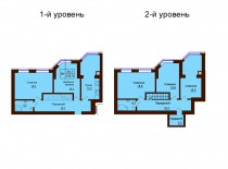 Двухуровневая квартира 135.9 м/кв - ЖК София