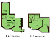 Двухуровневая квартира 115-9 м/кв - ЖК София
