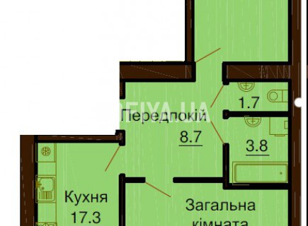 Двухкомнатная квартира 65.3 м/кв - ЖК София