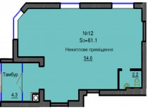 Нежилое помещение 61.1 м/кв - ЖК София